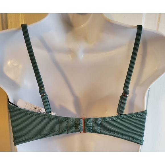 NEW Shade & Shore Ribbed Ring Front Bandeau Bikini Top - Picture 6 of 10